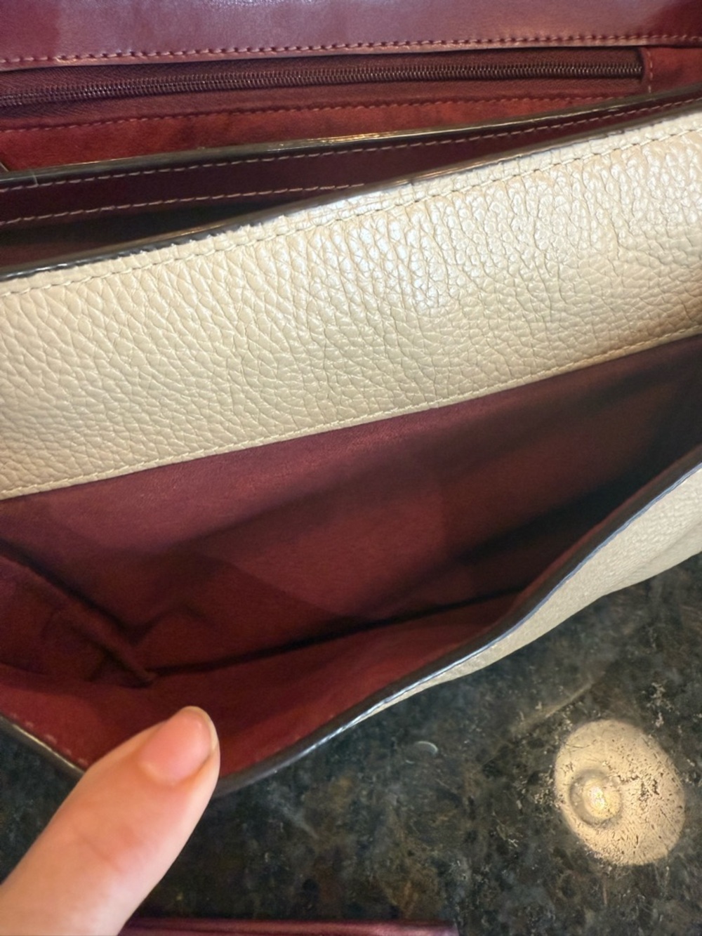 Coach Beige Pebbled Leather Crossbody with Floral Studs - Picture 12 of 15